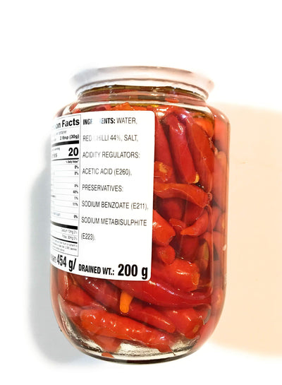 Cock Brand pickled Red Chili( Whole)16 Oz-2 Pack 浸紅辣椒