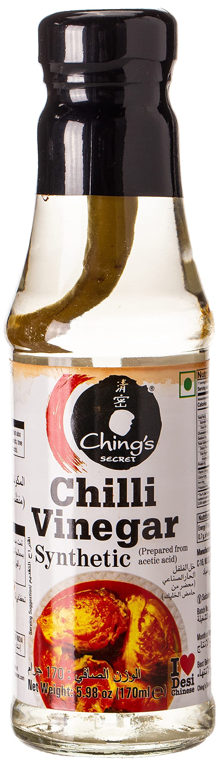 Ching's Secret, Chilli Vinegar Synthetic Sauce, 170 Milliliter(mL)