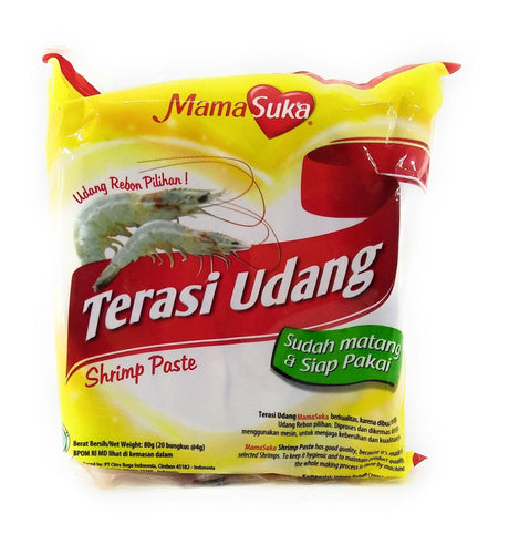 Mama Suka Terasi Udang - Shrimp Paste (single use type), 80 Gram - Mighty Depot