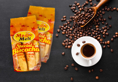 MAGIC MELT Special Biscocho - Best from the Philippines - Crunchy twice-baked Toasted Bun Snack Goes well with Coffee and Tea