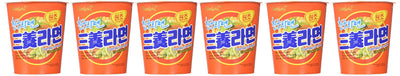 Spicy Flavor Roasted Cup Noodles Soup (x 6 Cups), Spicy Flavor Cup Ramyun Korean Noodle Ramen