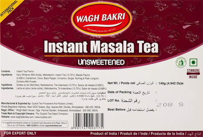 Wagh Bakri Instant Masala Chai Tea Unsweetened - 10 Sachets …