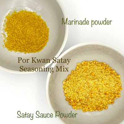 Por Kwan Satay Seasoning Mix 100g (Marinade Powder & Sauce Mix) - 3 Pack