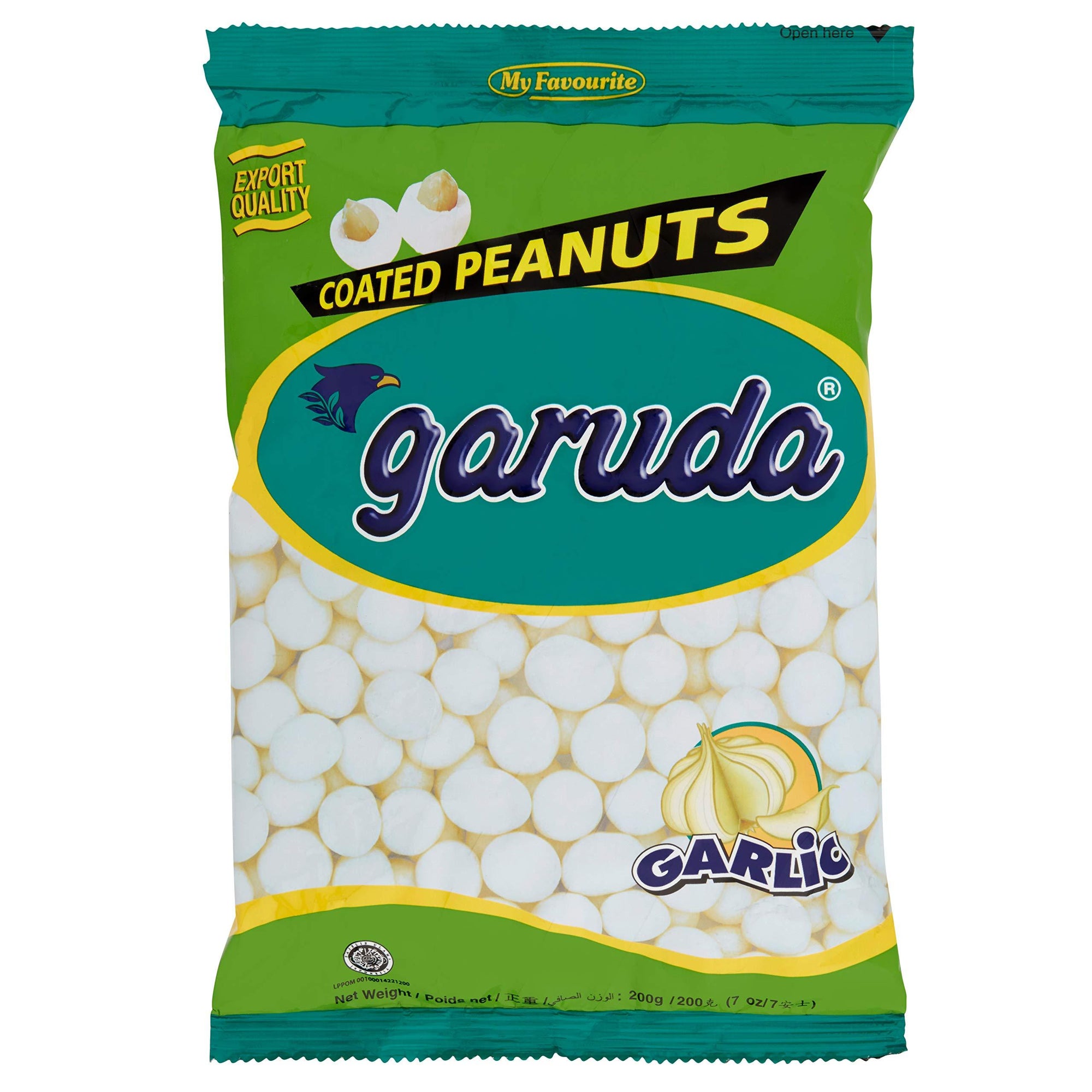 Garuda Coated Nuts, Garlic, 7 Ounce