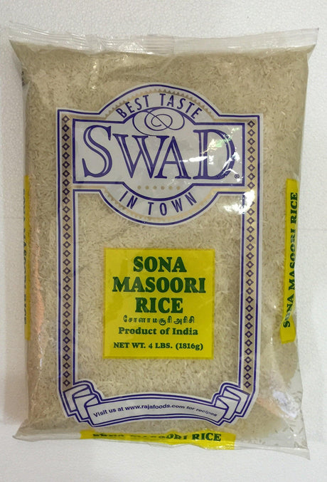 Swad Sona Masoori Rice - 4lb - Mighty Depot