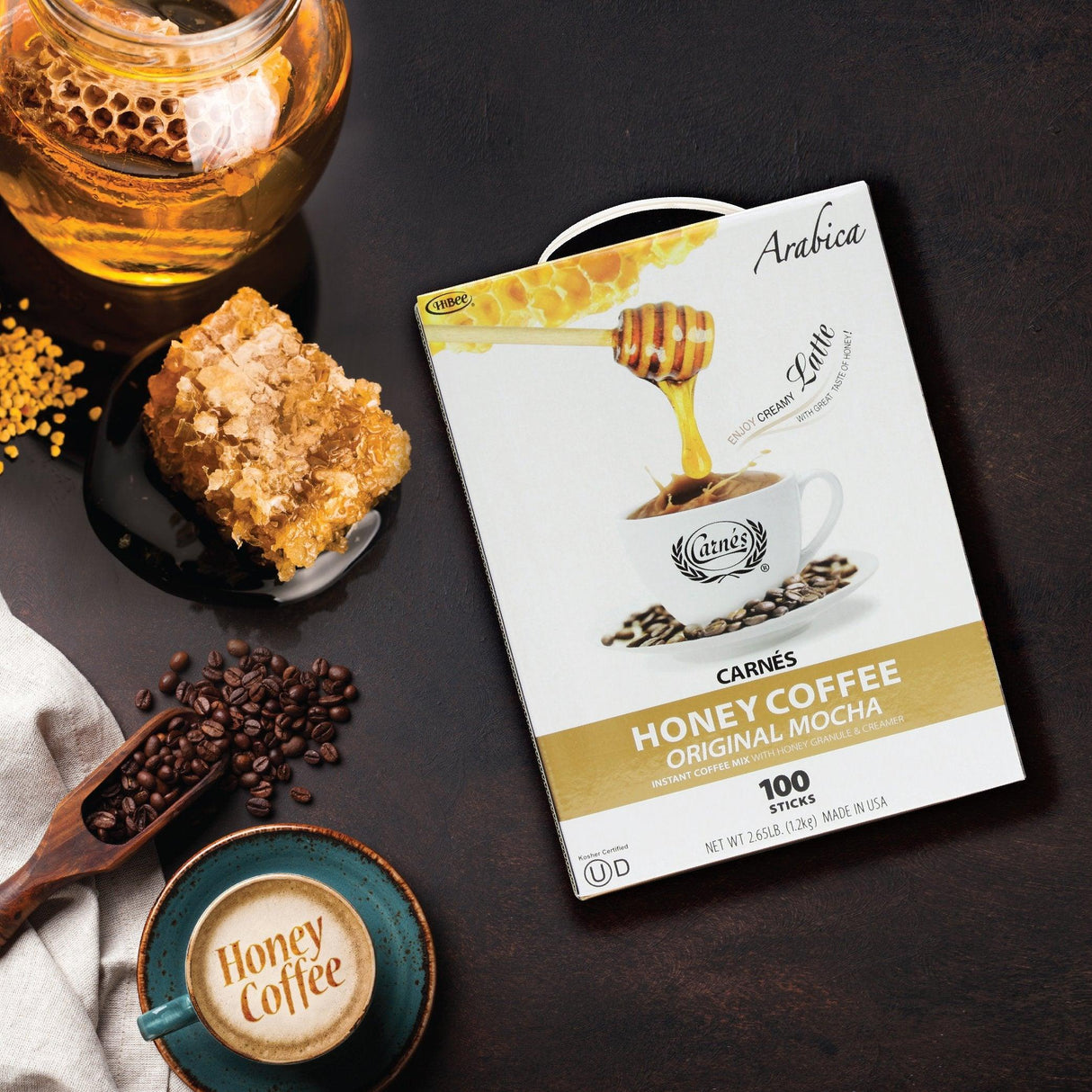 Carnes Premium Instant Coffee Mix with Honey Powder - Mighty Depot