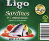 Ligo Sardine Bundle, 3 Cans Sardines in Tomato Sauce, 3 Cans Sardines in Tomato Sauce with Chili Added, [Pack of 6 Cans]