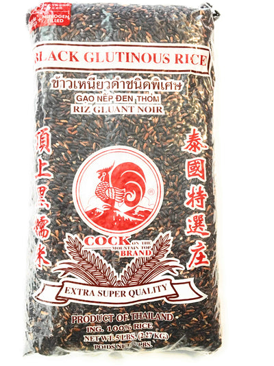 Cock Brand Black Glutinous Rice 5 Lbs