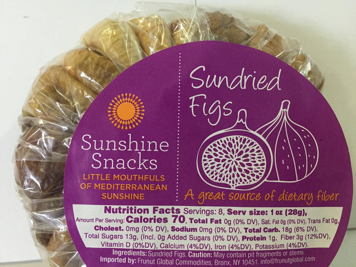 Sunshine Snacks Dried Figs, (Sundried Figs) Net Wt. 8 oz - Mighty Depot