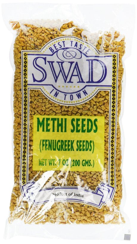 Swad Fenugreek (Methi) Seeds 7oz- Indian Grocery,spice - Mighty Depot