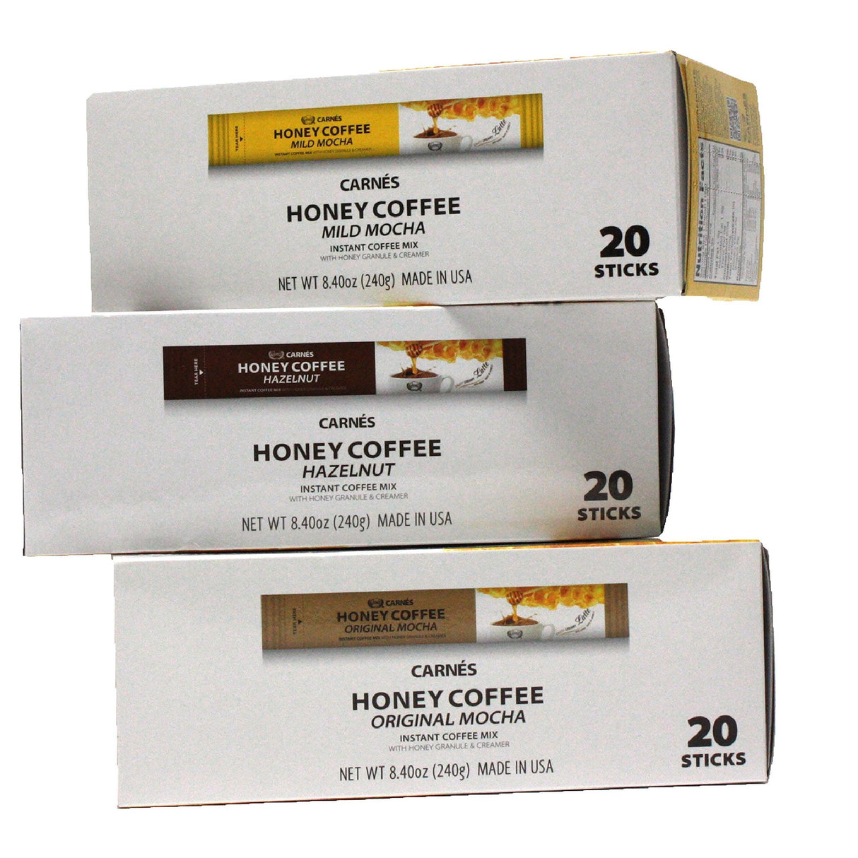 Carnes Premium Instant Coffee Mix with Honey Powder - Mighty Depot