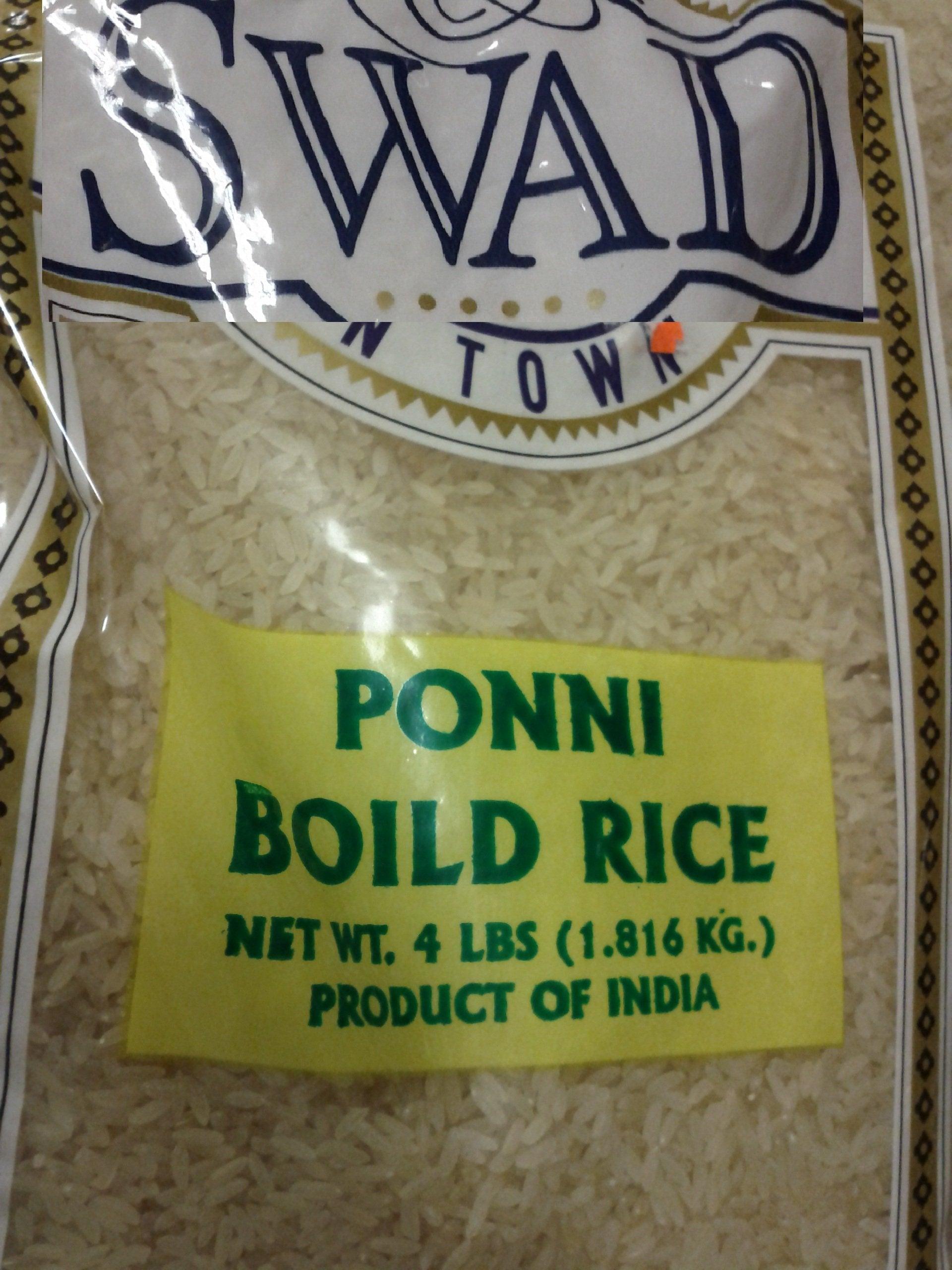 Swad Ponni Boild Rice 4 Lb