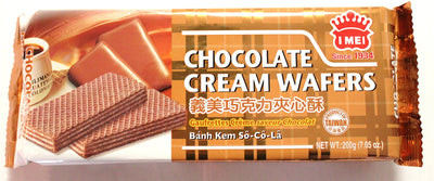 I Mei Cream Wafers Chocolate Flavor, 7.05 Oz (Pack of 4)