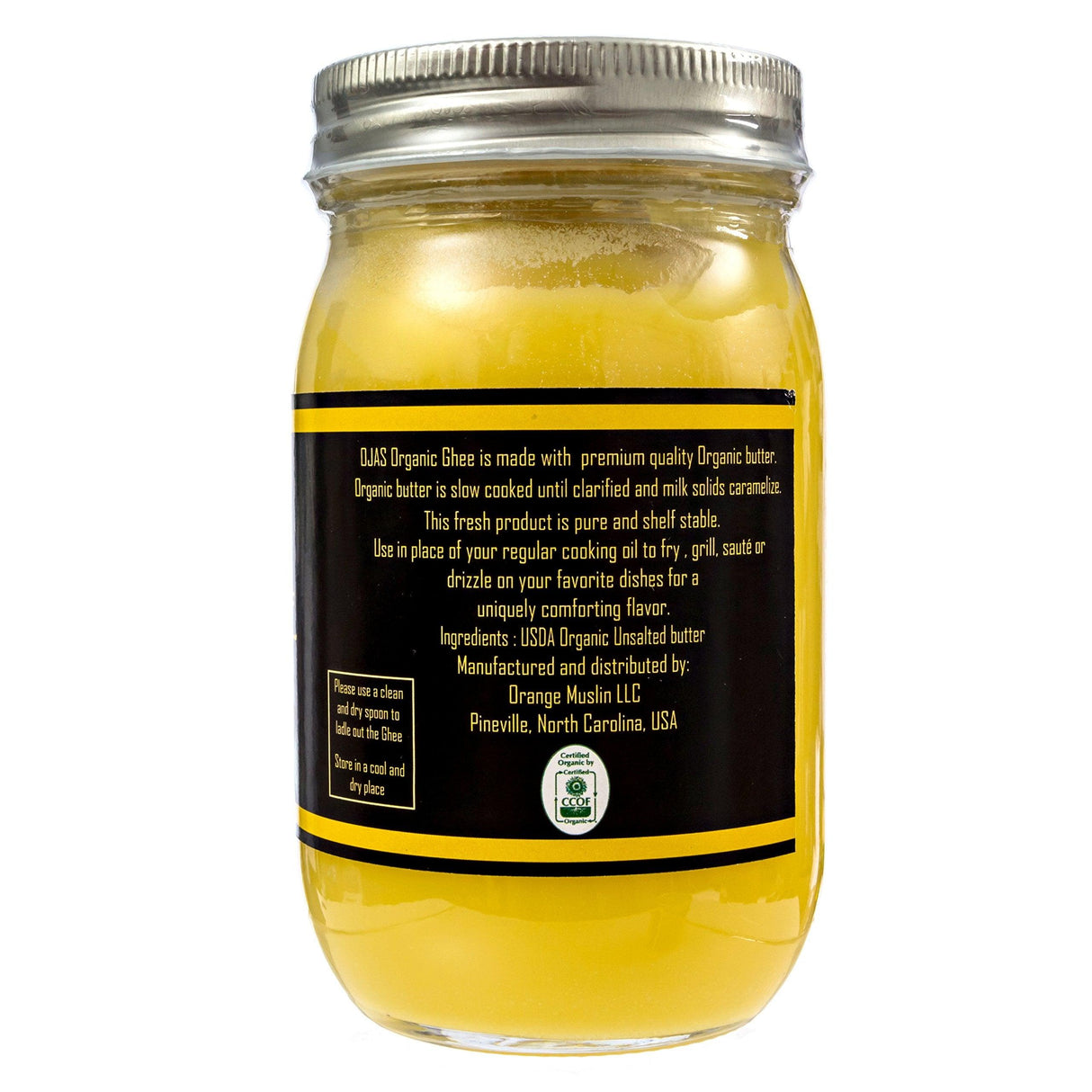 OJAS Organic Ghee - Homestyle - Mighty Depot