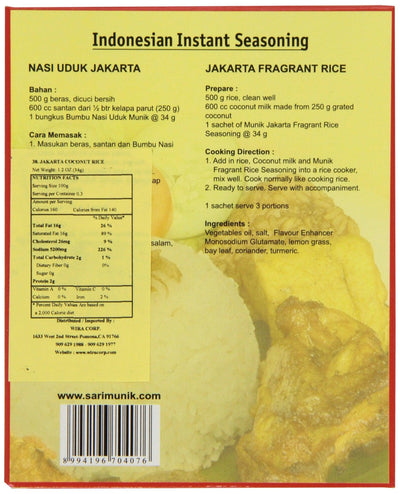 Munik Nasi Uduk Jakarta Fragrant Rice, 100-Gram