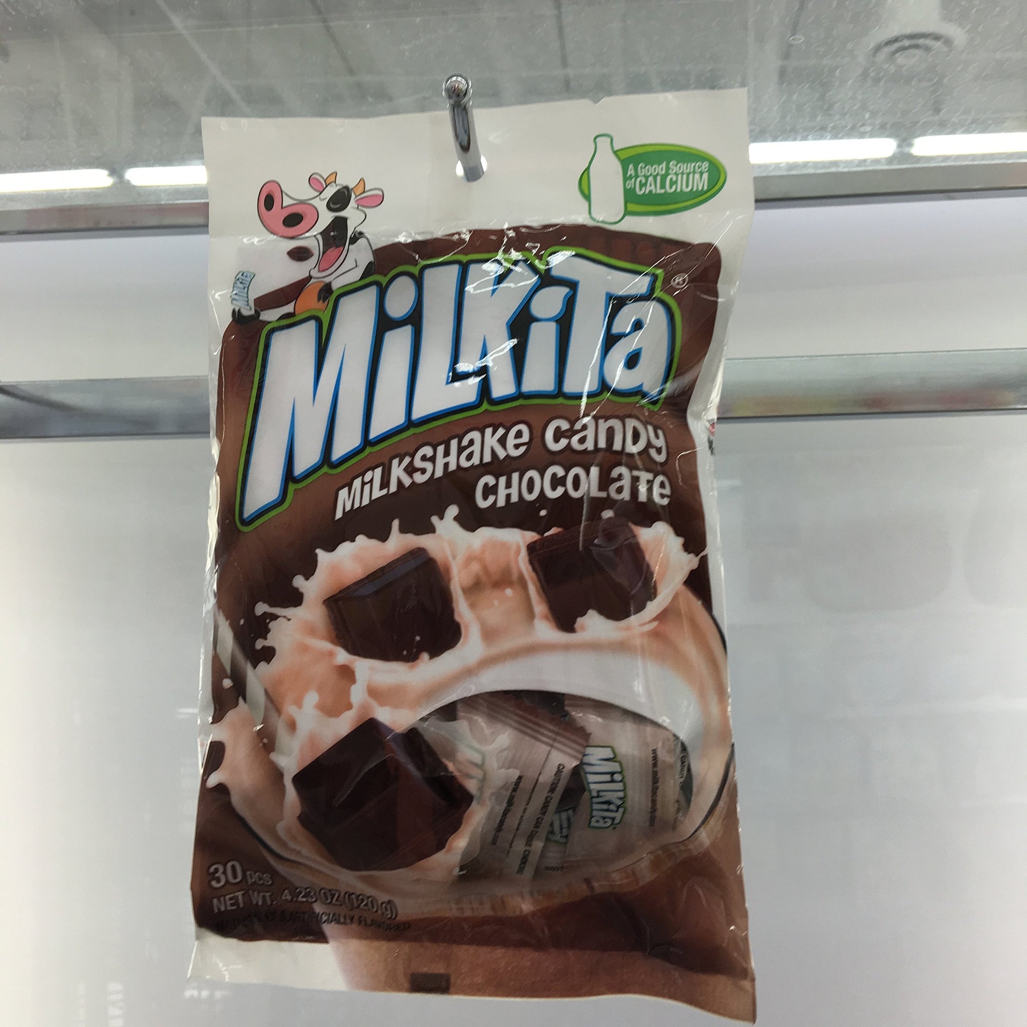 Milkita Creamy Chocolate Shake Candy, Low-Sugar, 0% Trans Fat, Gluten Free Chewy Candies with Calcium and Real Milk (30 Individually Wrapped Pieces)