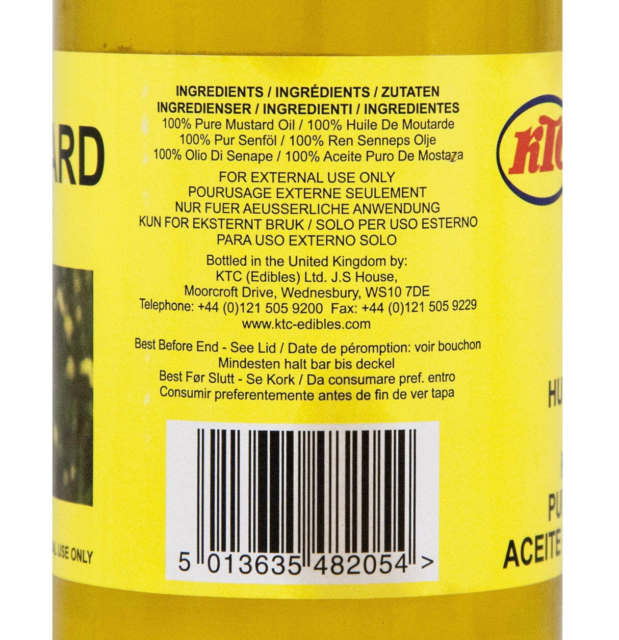 KTC Pure Mustard Oil, 17 Fl Oz - Mighty Depot