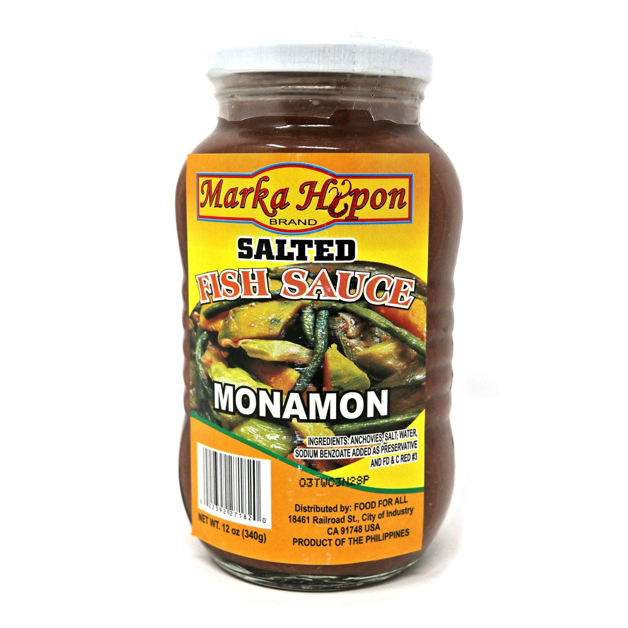 Marka Hipon Salted Fish Sauce Monamon 12 Oz (Pack of 3)