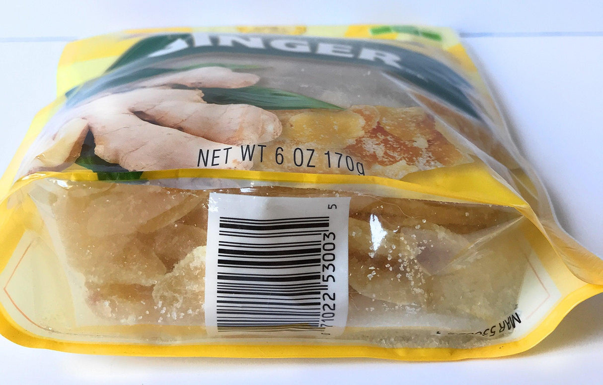 Mariani Crystallized Ginger - 6 ounce Package of Candied Ginger also called Crystalized Ginger - Mighty Depot