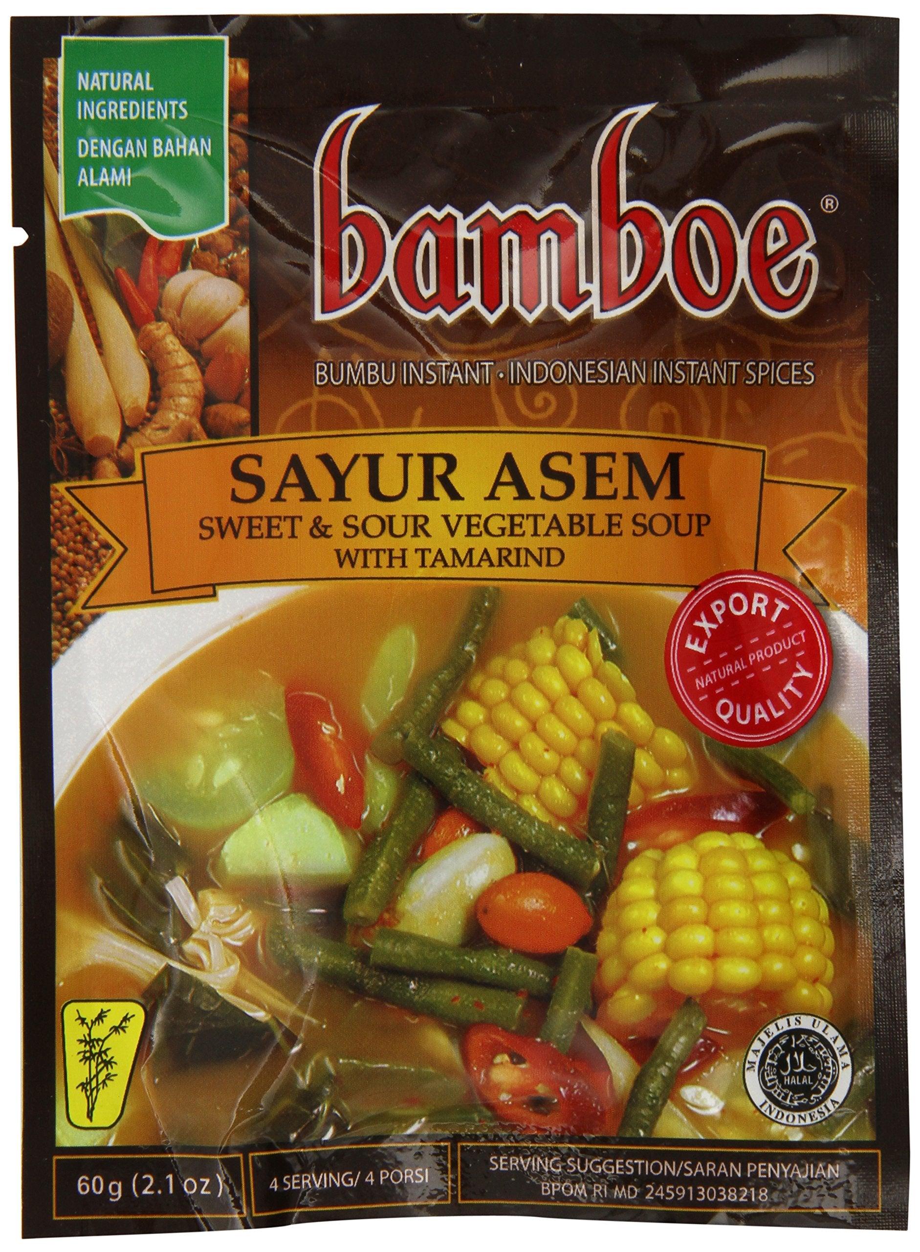 Bamboe Sayur Asem Vegetable Soup, Sour Tamarind, 2.1-Ounce (Pack of 12)