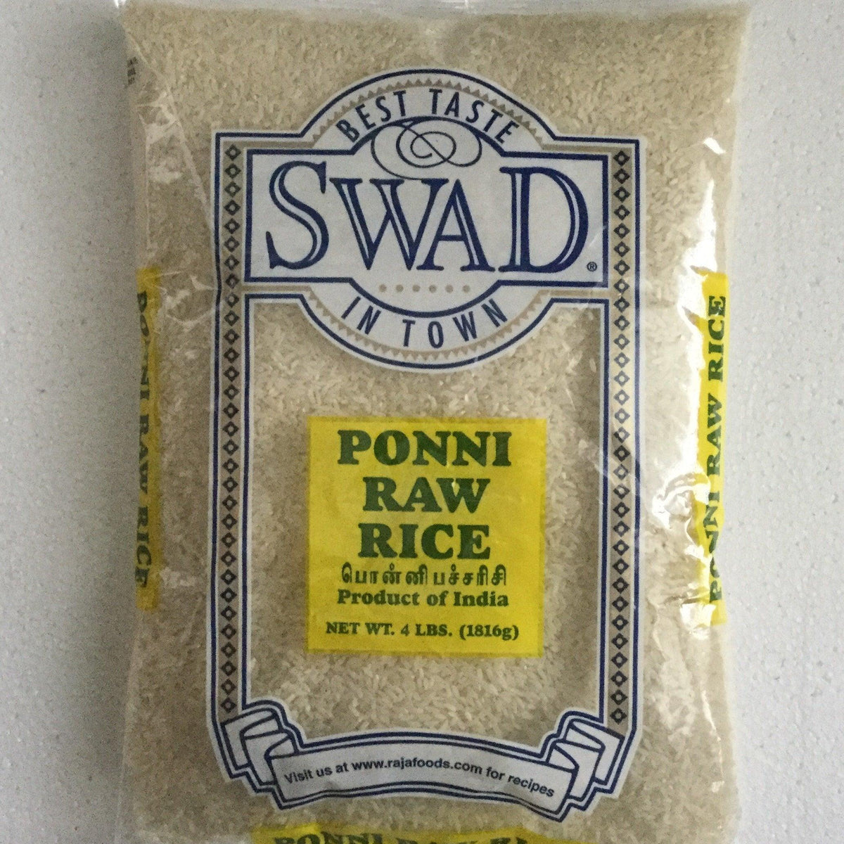 Swad Ponni Raw Rice - 4lb – Mighty Depot