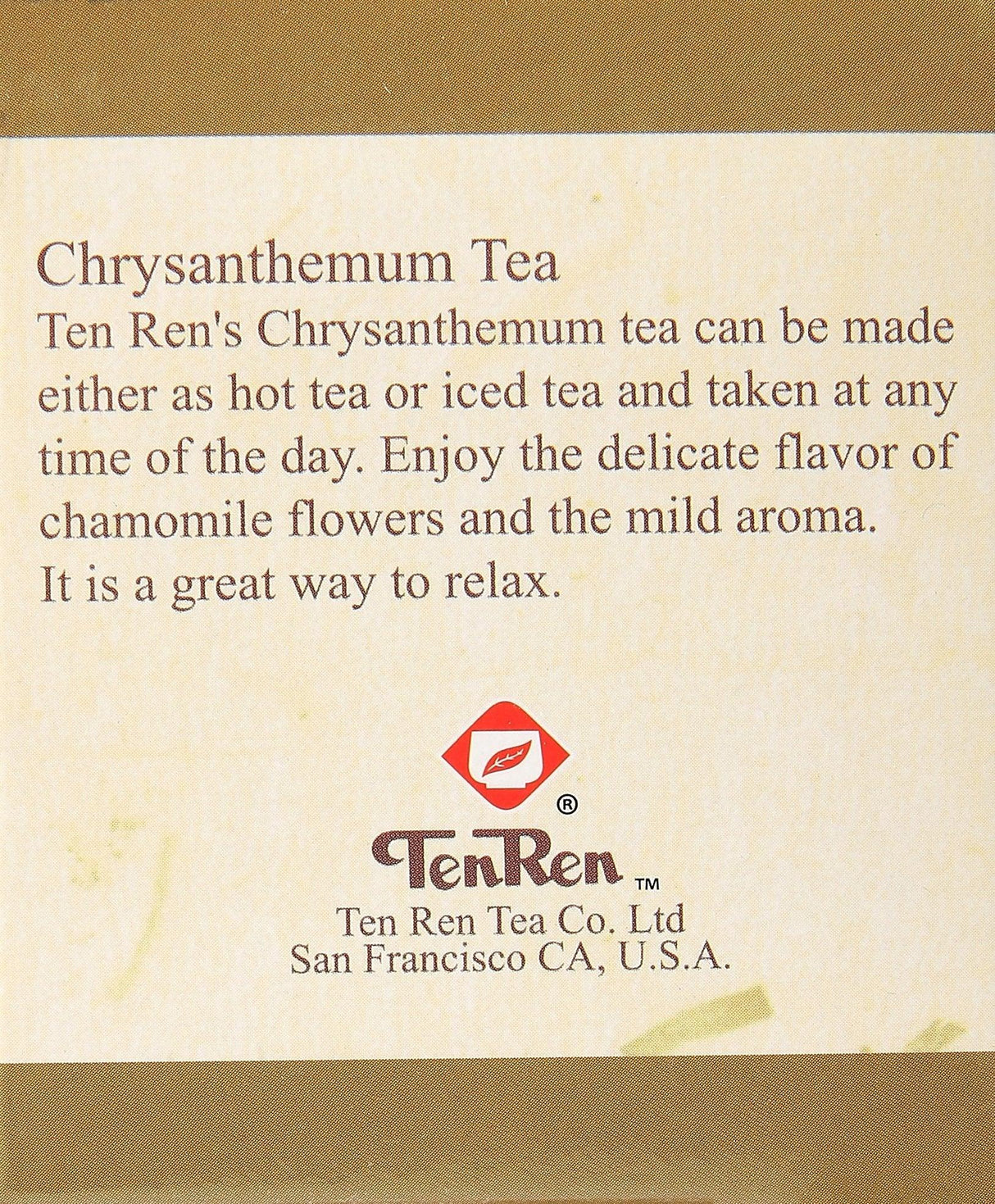 Ten Ren Chrysanthemum Tea, Taiwan Tea, Tea Bag Collection, 20 Bags - Mighty Depot