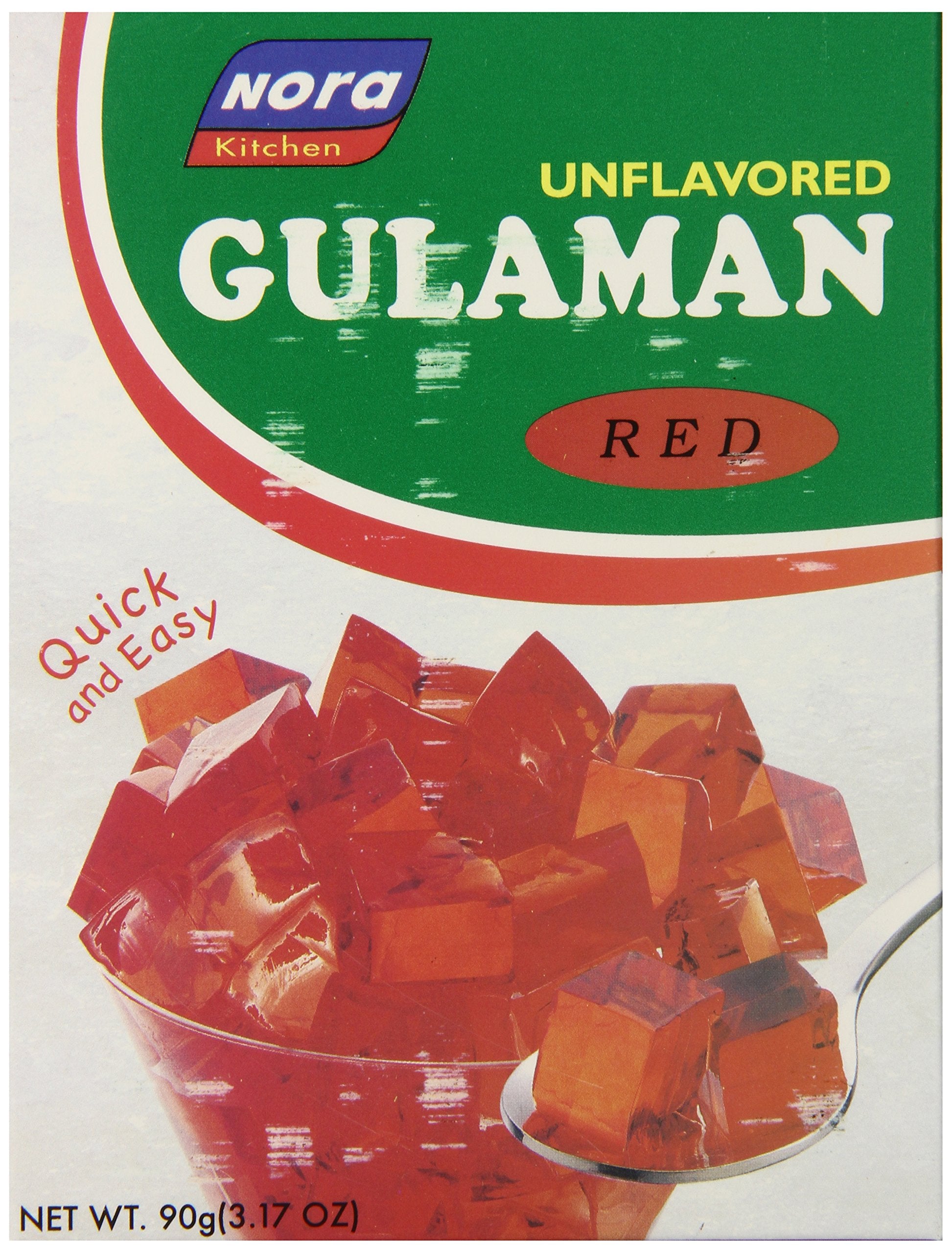Nora Gulaman Jelly, Red, Unflavored, 3.17-Ounce