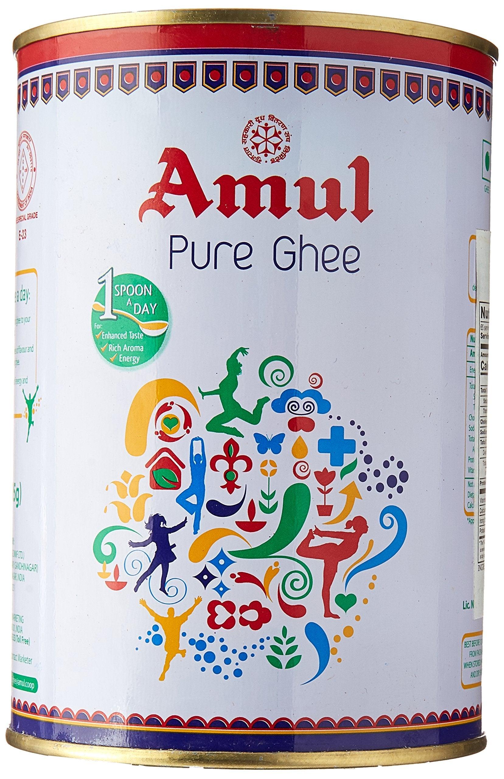 Amul Pure Ghee Clarified Butter, 1 Litre (Pack of 2)