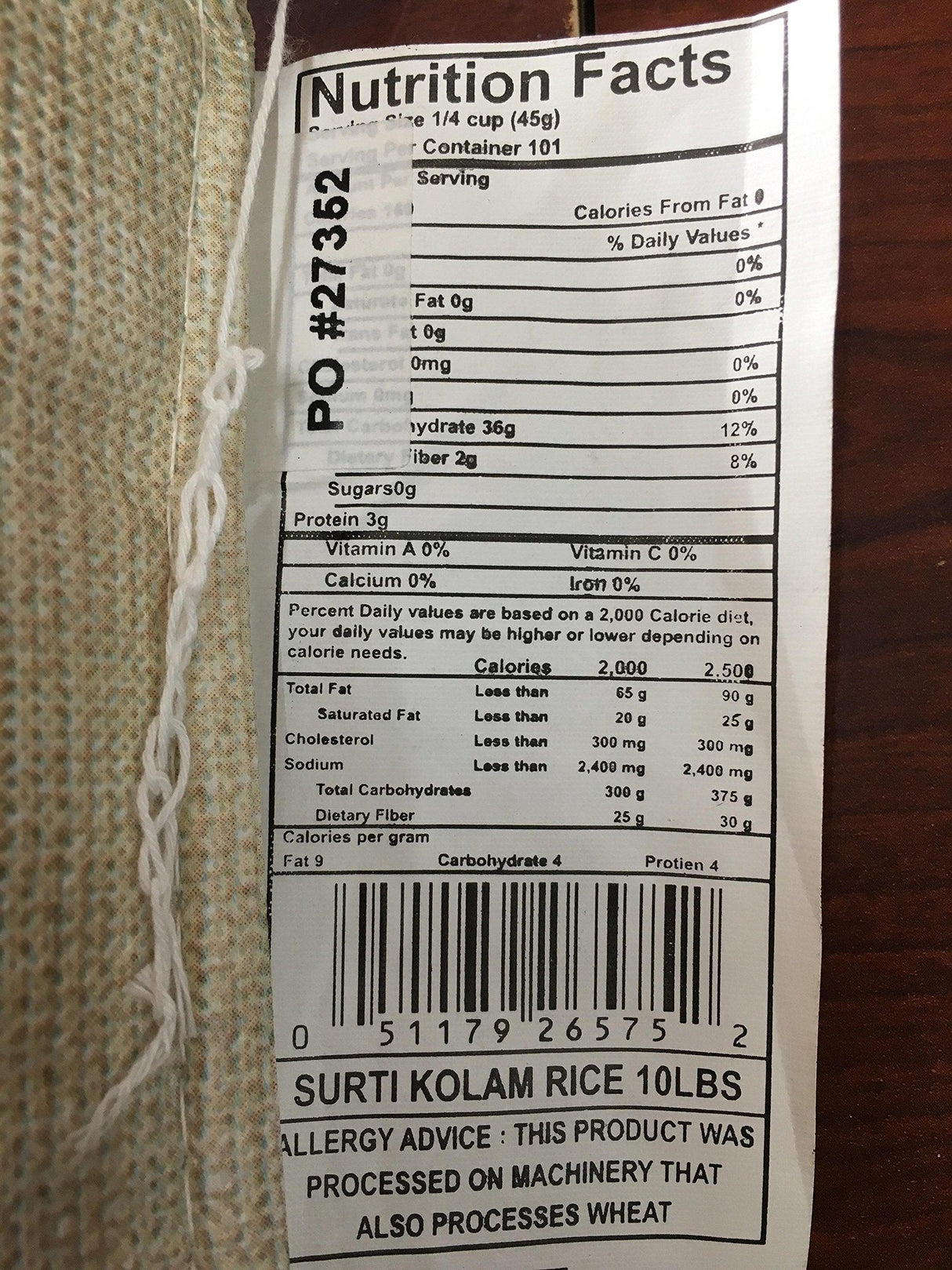 Raja Food's Surti Kolam Rice - 10 lbs - Mighty Depot