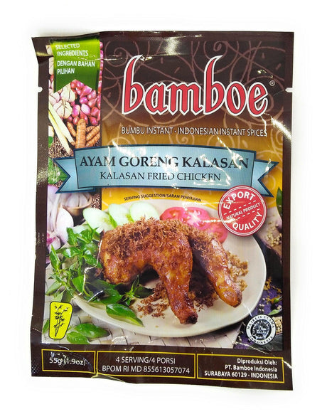 Bamboe Bumbu Ayam Goreng Kalasan (Fried Chicken), 55 Gram (Pack of 6) - Mighty Depot
