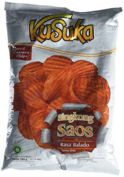 Kusuka Cassava Chips, Balado, 5.6 Ounce