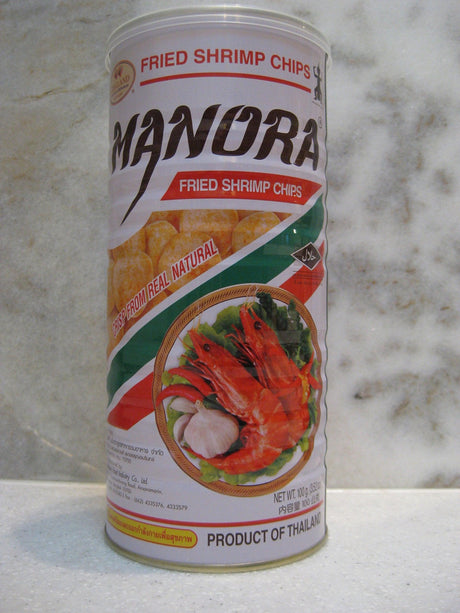MANORA THE ORIGINAL THAI SNACK CHIPS 3.52OZ/100G CAN - Mighty Depot