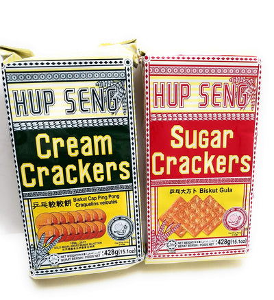 Hup Seng Crackers 15.1 oz Pack of 2 (Including Sugar and Crème Crackers)