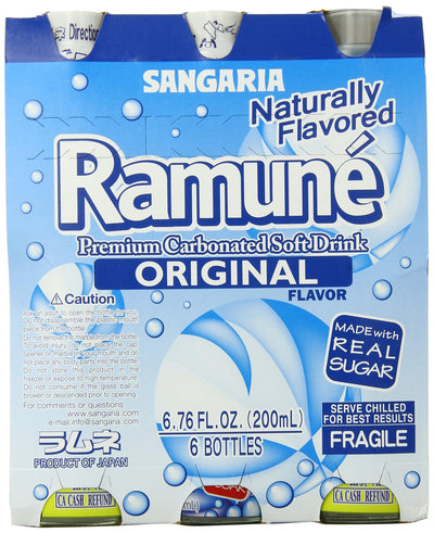 Sangaria Ramune Original, 6.76 Fl Oz (Pack of 6)