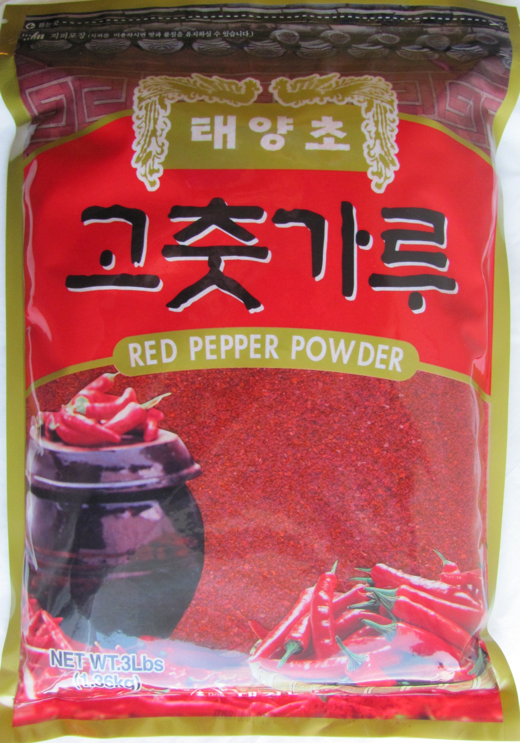 Dae Kyung Sun Baked Korean Red Pepper Coarse Powder, 3.0 Pounds