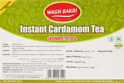 Wagh Bakri | Instant Masala Tea | Unsweetened No Added Sugar | 140g 10 Sachets x14g (4.93 Oz)