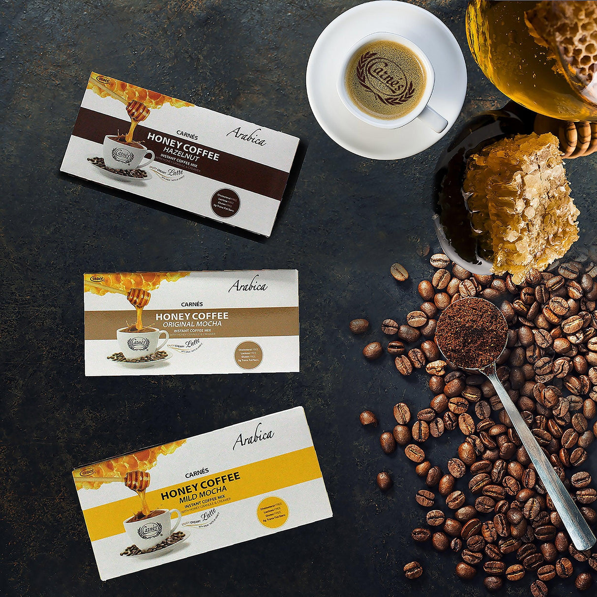 Carnes Premium Instant Coffee Mix with Honey Powder - Mighty Depot