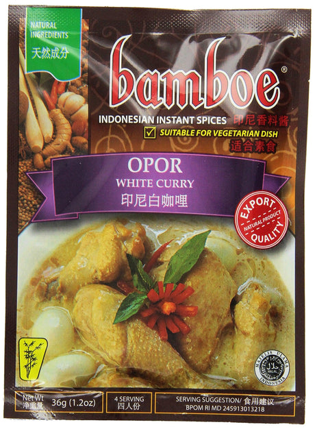 Bamboe Opor Chicken in Coconut Sauce, 1.2-Ounce (Pack of 12) - Mighty Depot