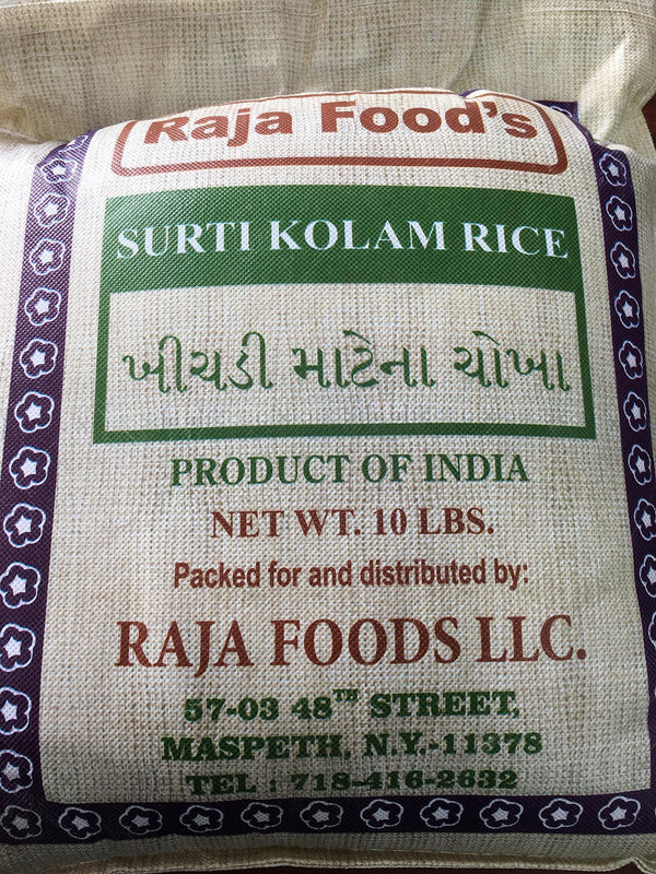 Raja Food's Surti Kolam Rice - 10 lbs - Mighty Depot