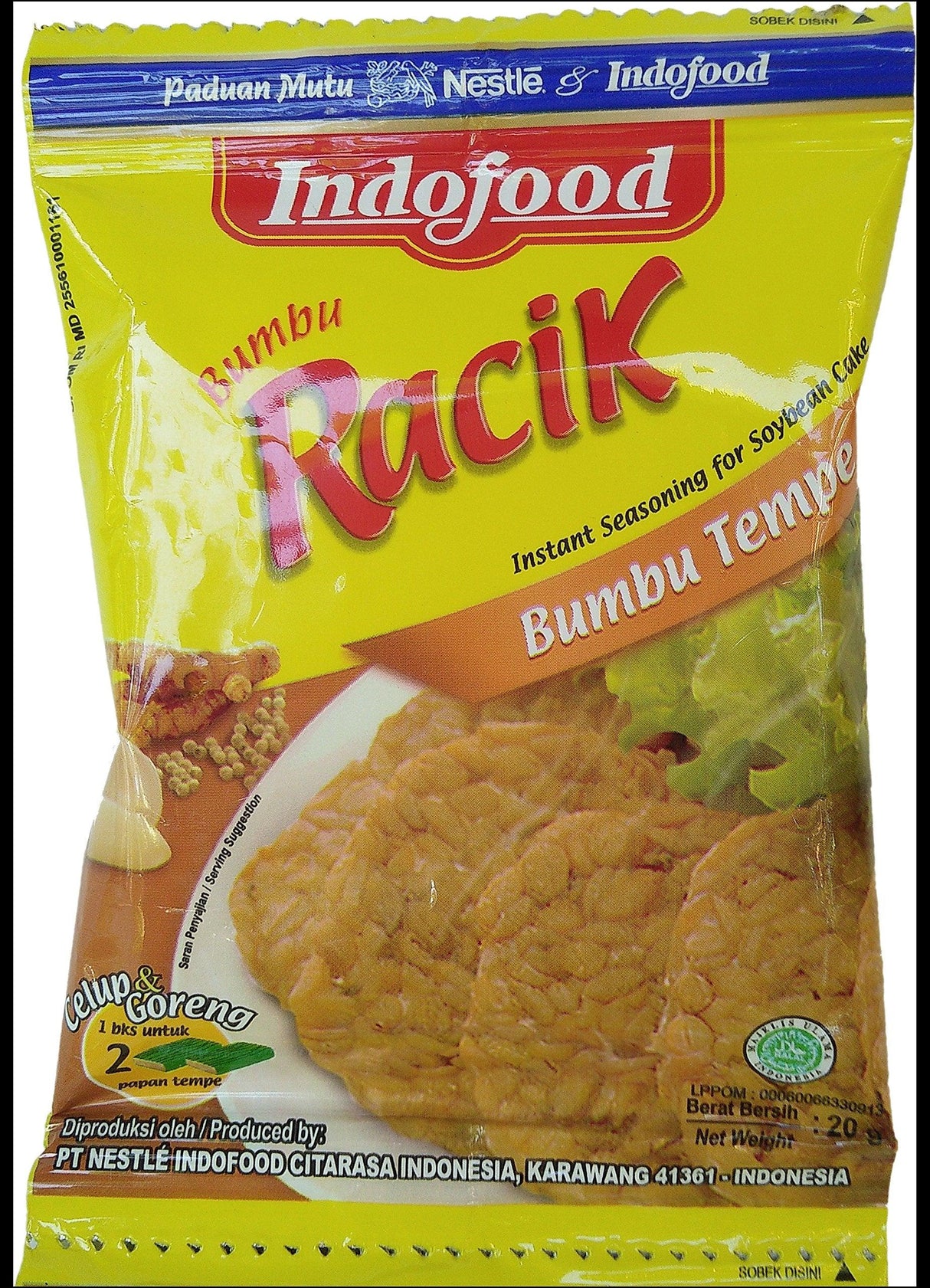 Indofood Bumbu Racik Tempe Goreng, 20 Gram (Pack of 10) by Indofood - Mighty Depot
