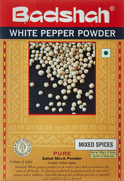 Badshah White Pepper Powder(3.5oz., 100g)