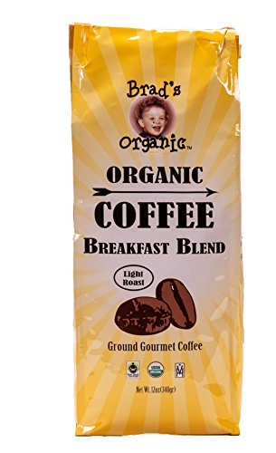 Brad's Organic Coffee, Breakfast Blend, 12 Ounce