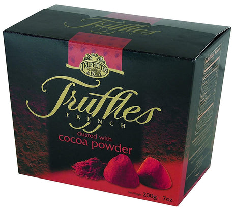 Chocmod Truffettes de France Natural Truffles Dusted with Cocoa Powder, One 200-Gram 7 ounce Box - Mighty Depot