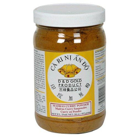D&D Gold Madras Curry Powder, 16-Ounce Jars (Pack of 3) - Mighty Depot
