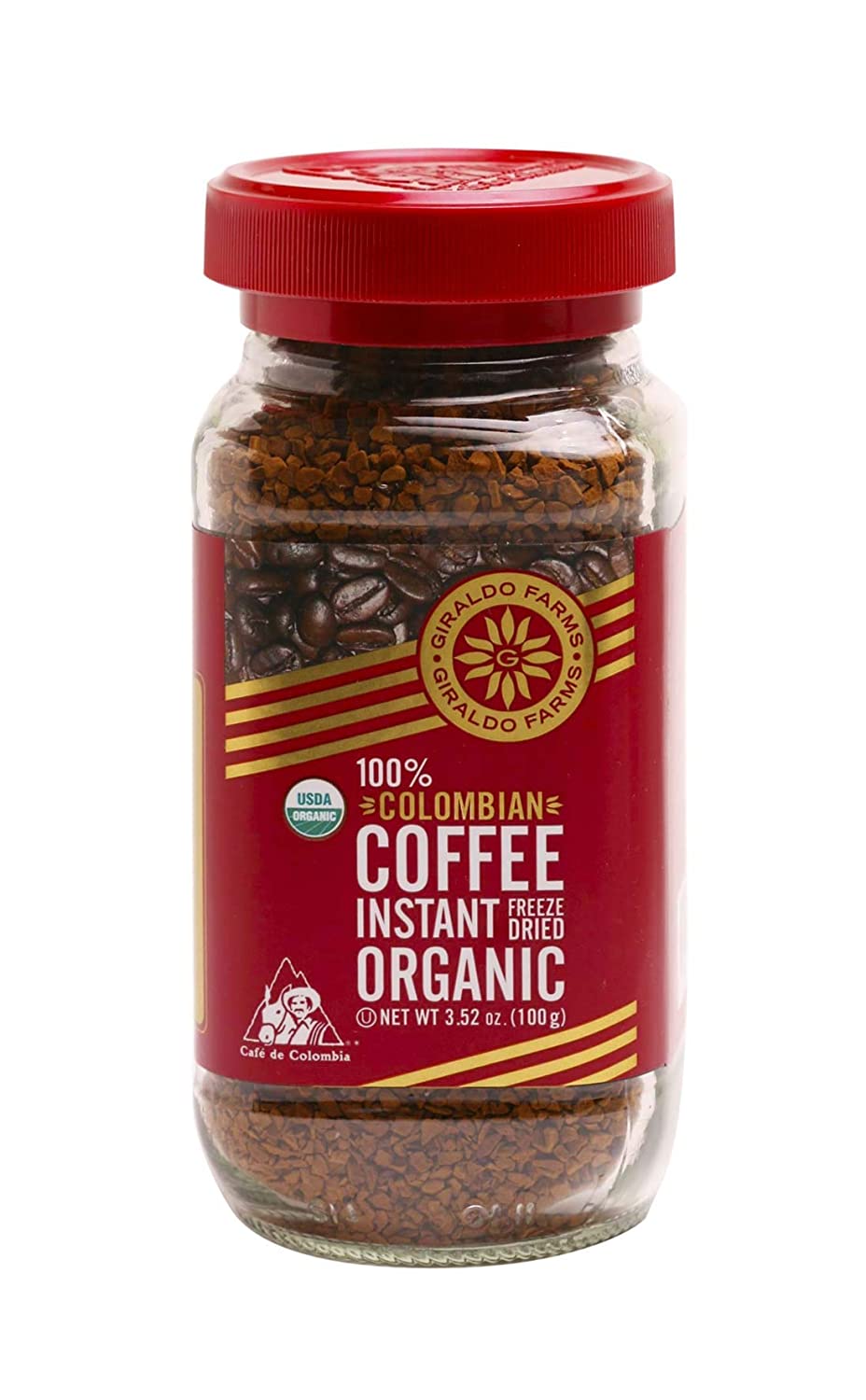 Giraldo Farms 100% Organic Colombian Coffee Instant Freeze-dried 3.52oz.