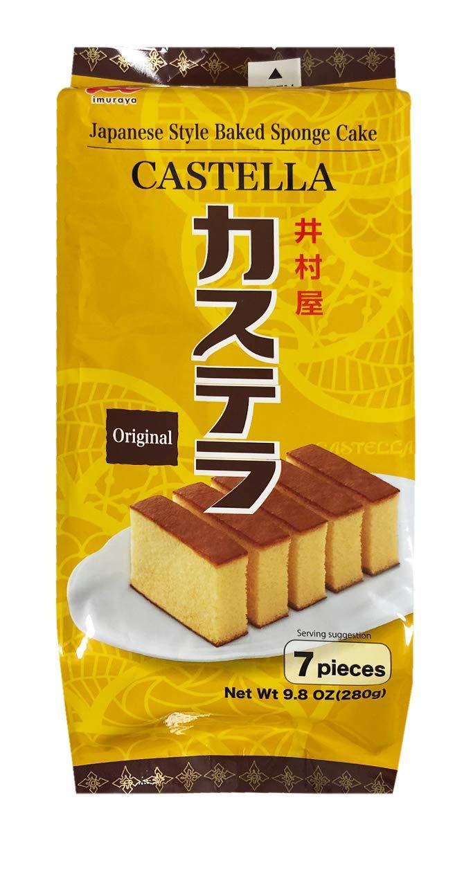 Imuraya Japanese Style Pre-Sliced Baked Sponge Pound Cake 9.8oz, 7 Pieces (Original)