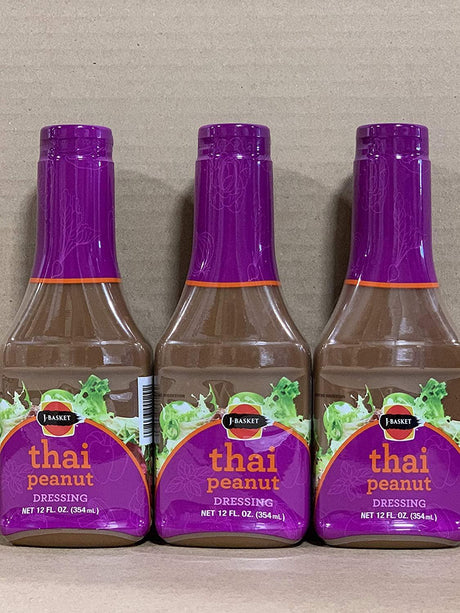 J-basket THAI Peanut Dressing 12oz by KNJ International (Pack of 3) - Mighty Depot
