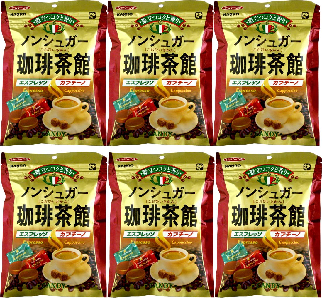 Kanro Non Sugar Coffee Chakan 2.53oz/72g (6 Pack)