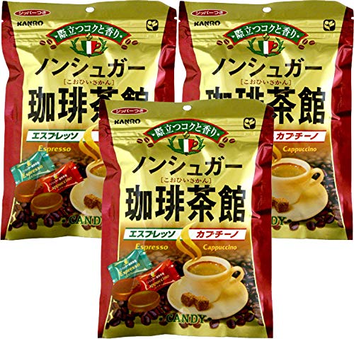 Kanro Non Sugar Coffee Chakan 2.53oz/72g (3 Pack)