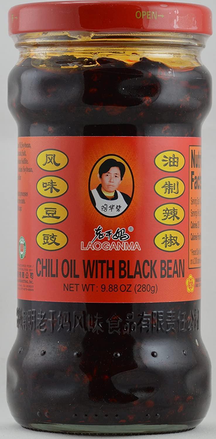 Lao Gan Ma Chili Oil with Black Bean, 9.88 oz (Pack of 2) - Mighty Depot